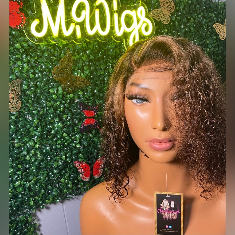 Curly lace front wig